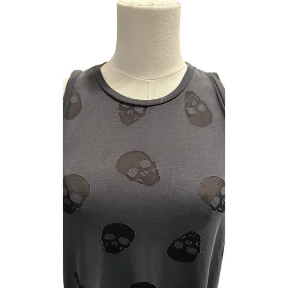 cLEARANCE Evolution And Creation Tank Skulls Liquid knit MD Gothic Witchy Punk - Picture 2 of 7